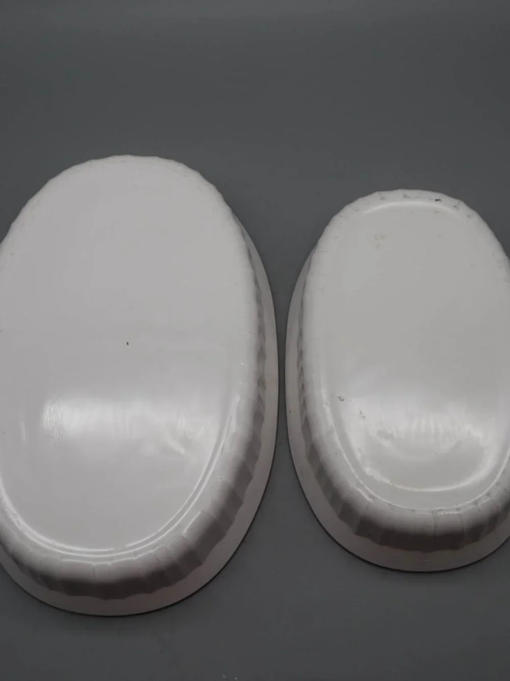 Lot of 2 Corning Ware French White Oval Casserole Set Baking Dish F-15-B F-23-B